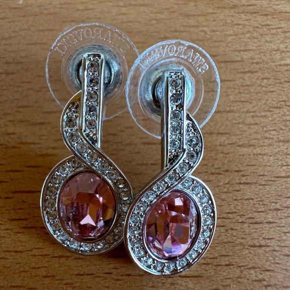 Swarovski Crystal Tyra Rose Pendant Necklace and Earring Set - Picture 3 of 5